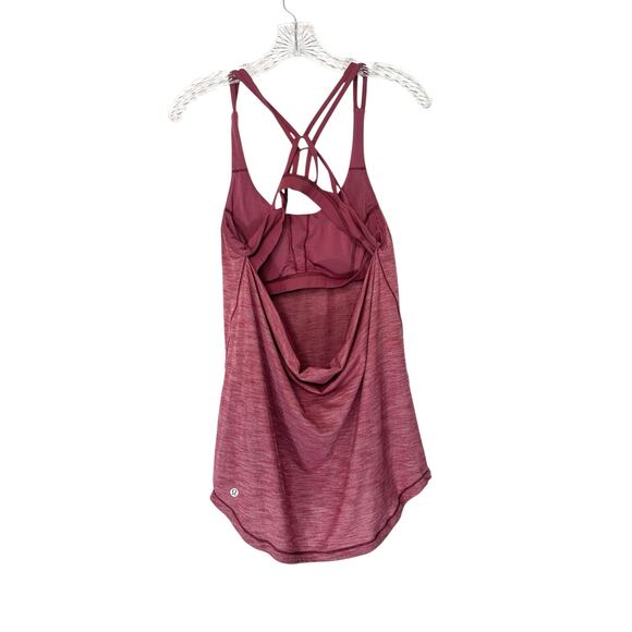 Lululemon Free To Be Serene 2 in 1 Tank Top Pink Workout Athletic Active Size 8 - Picture 6 of 8